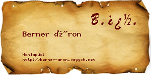 Berner Áron névjegykártya